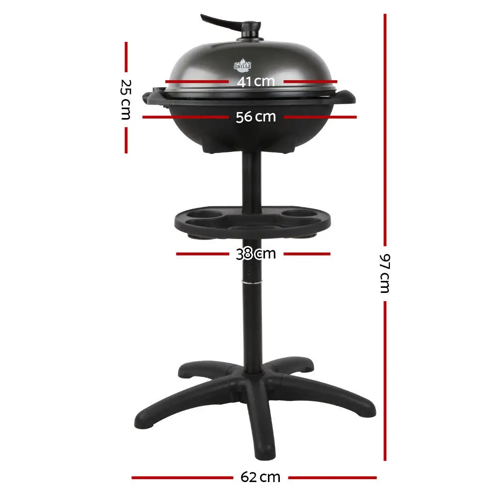 Grillz bbq grill electric smoker with 5 inch height