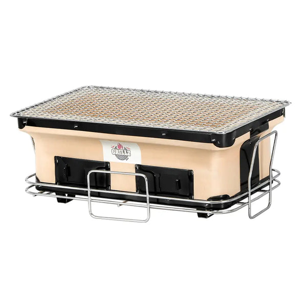 Portable grill - grillz ceramic hibachi bbq for on-the-go cooking