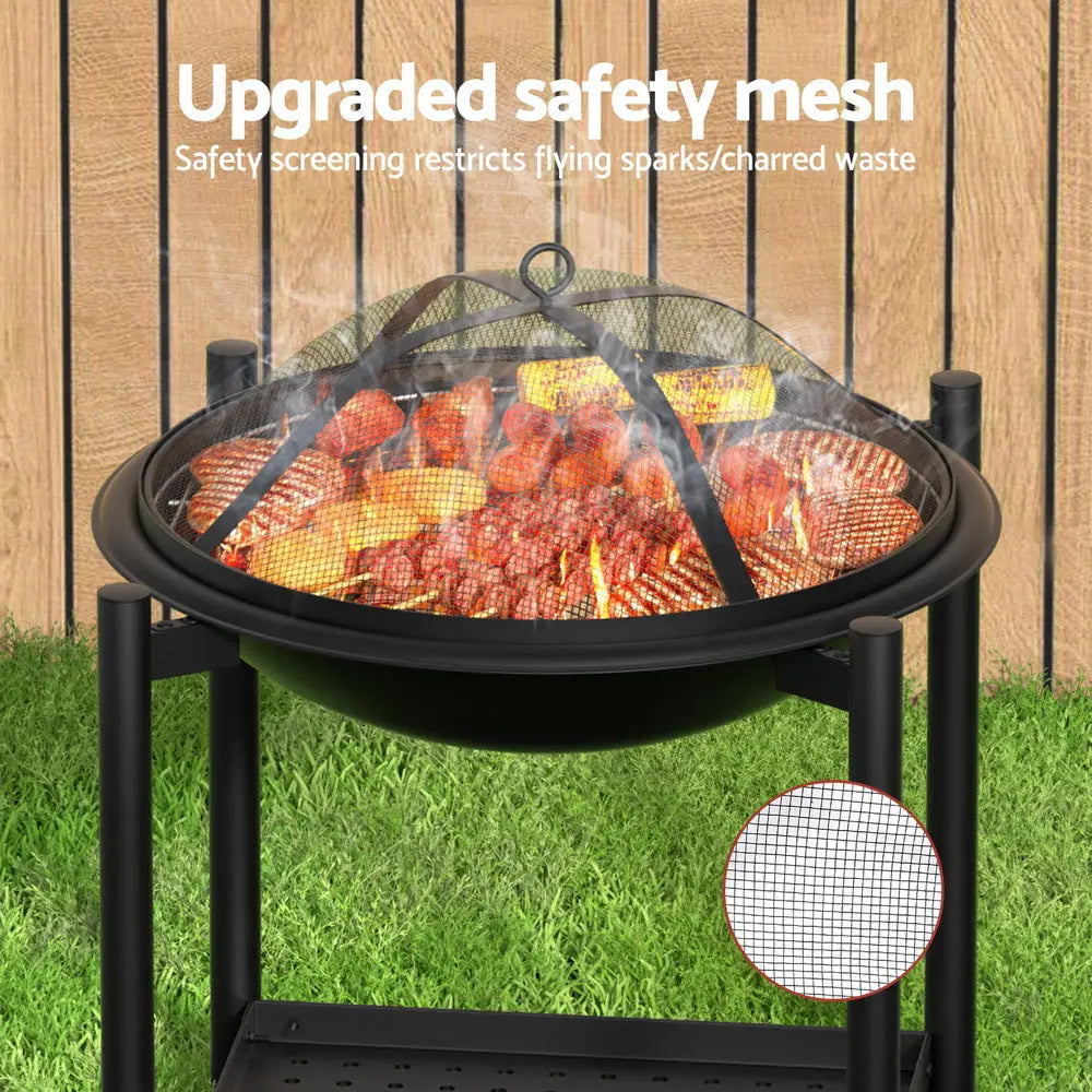 Grillz fire pit bbq grill 2-in-1 outdoor 3