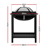 Grillz fire pit bbq grill 2-in-1 outdoor 6