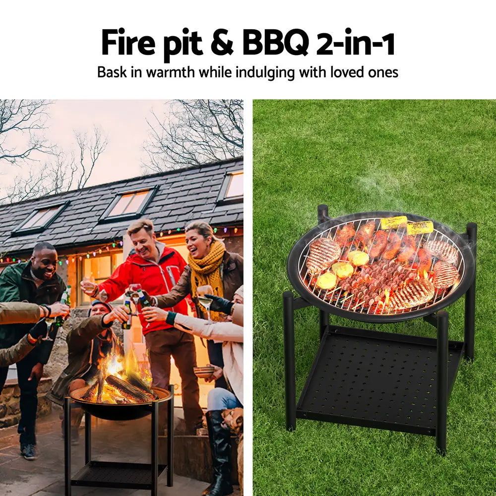 Grillz fire pit bbq grill 2-in-1 outdoor 4