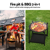 Grillz fire pit bbq grill 2-in-1 outdoor 4