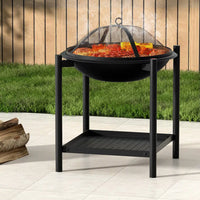 Grillz fire pit bbq grill 2-in-1 outdoor 2