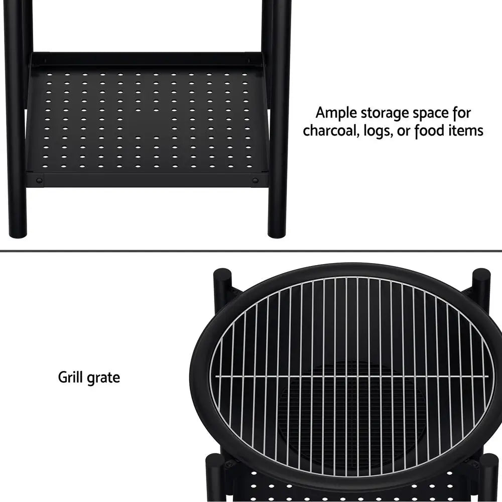 Grillz fire pit bbq grill 2-in-1 outdoor 5