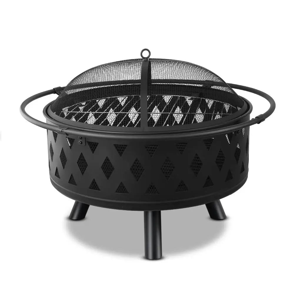 Grillz fire pit bbq grill 82cm: genuine all-season enjoyment for any outdoor fireplace