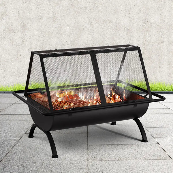 Grillz fire pit bbq grill outdoor fireplace steel 2