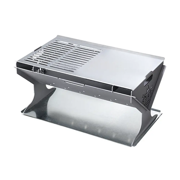 Grillz fire pit bbq grill steel with fan stand