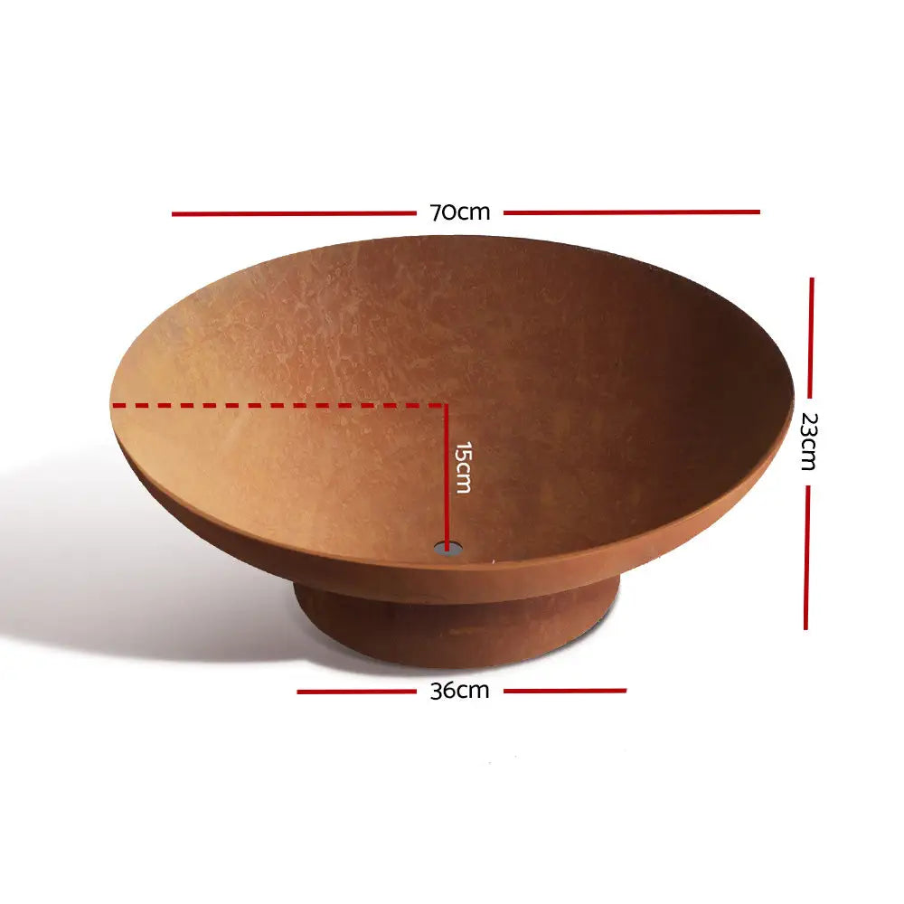 Grillz fire pit bowl cast iron rustic 70cm 5