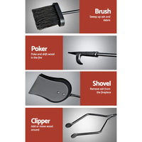 Grillz fire pit tool set 5 pcs poster showcasing cast iron tools