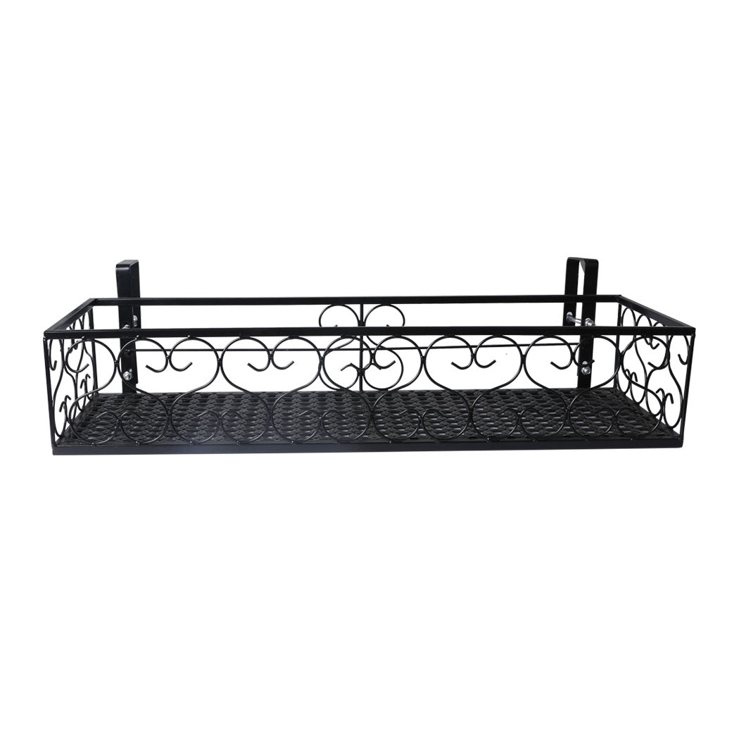 Levede Plant Stand Outdoor Indoor Home Black Rectangle-1910112297100120065
