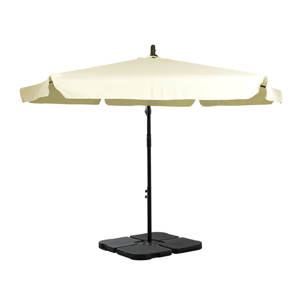Mountview 3M Outdoor Umbrella Beach Beige With Base-1910112909397200897