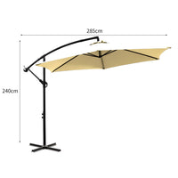 Mountview 3M Outdoor Umbrella Cantilever Beige Without Base-1910112902656954370