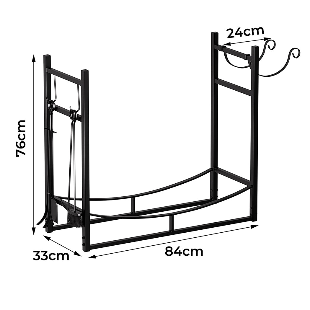 Moyasu Firewood Rack Fireplace Tool Log Holder-1942353710726385666
