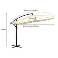 Mountview 3M Outdoor Umbrella Beach Beige Without Base-1910112909254594562