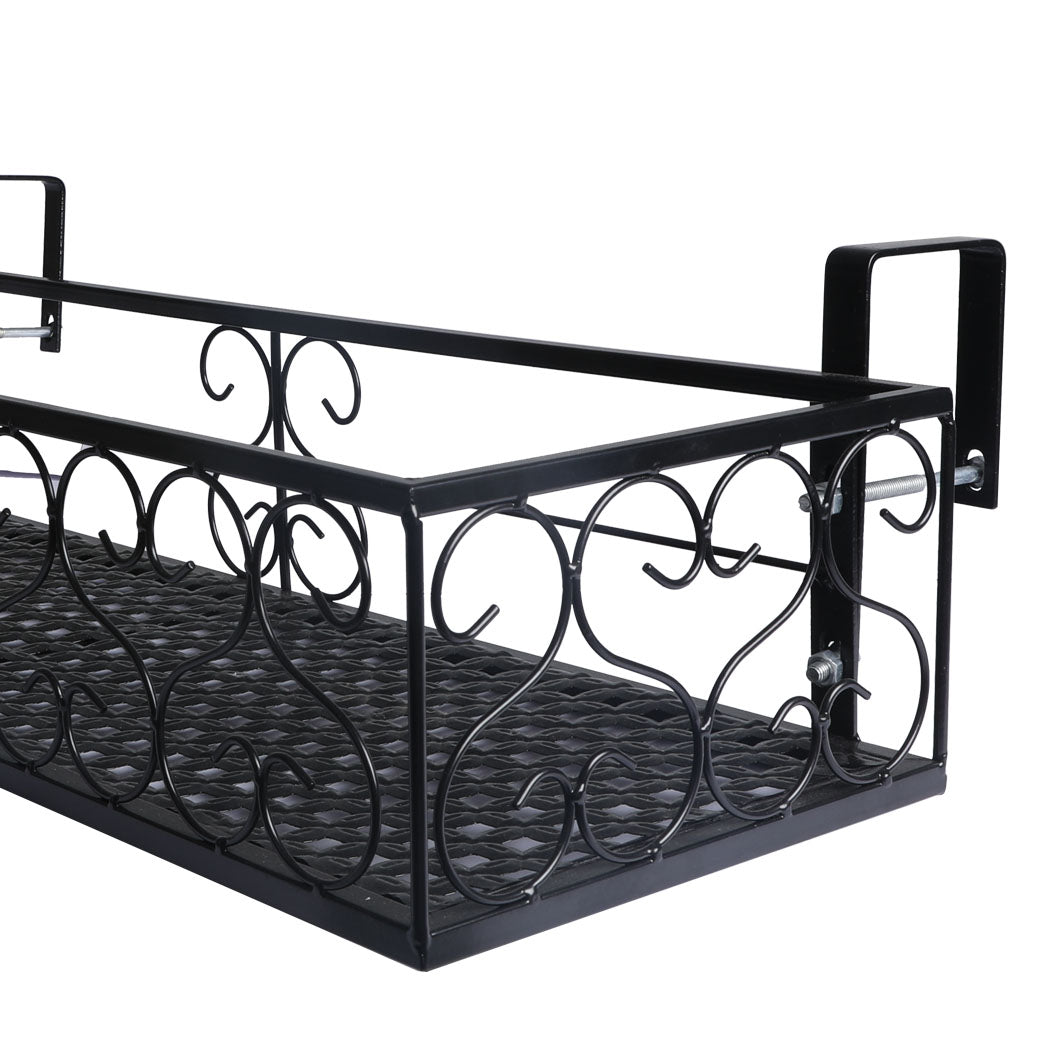 Levede Plant Stand Outdoor Indoor Home Black Rectangle-1910112297100120069