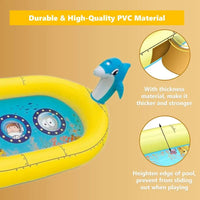 Inflatable sprinkler pool for kids - submarine - inflatable baby pool with sprinkler