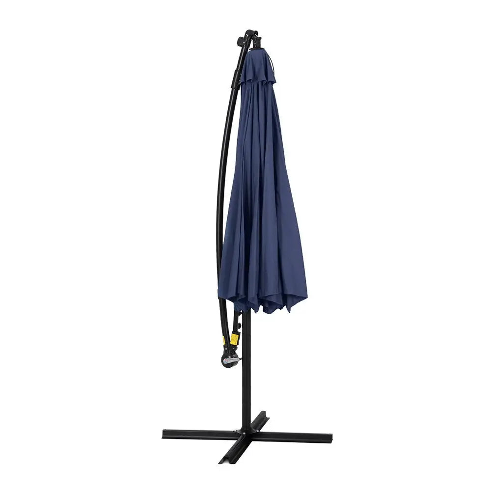 Instahut outdoor 3m cantilever beach led umbrella 3