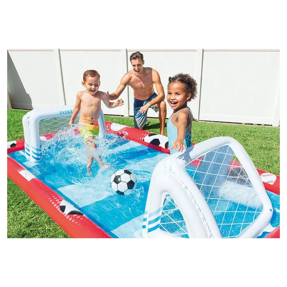 Intex inflatable action sports play centre paddling pool with soccer ball