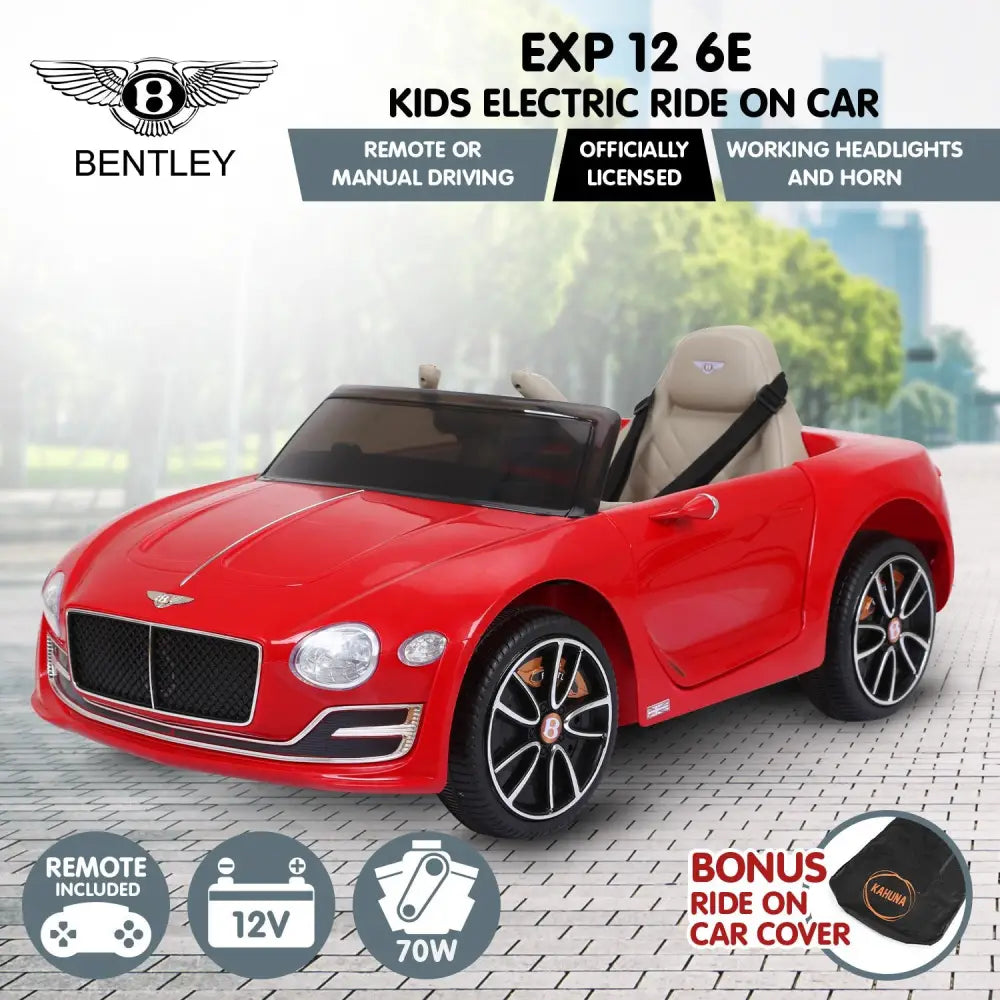 Kahuna bentley exp 12 speed 6e electric kids ride on car - remote control toy car