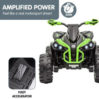 Kahuna gts99 kids electric ride on quad bike toy atv 50w with ’amp power’ text