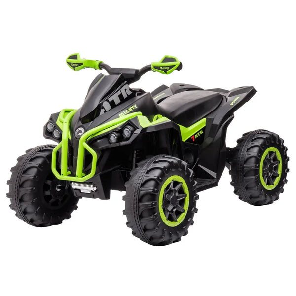 Kahuna gts99 kids electric ride on quad bike toy atv in green and black