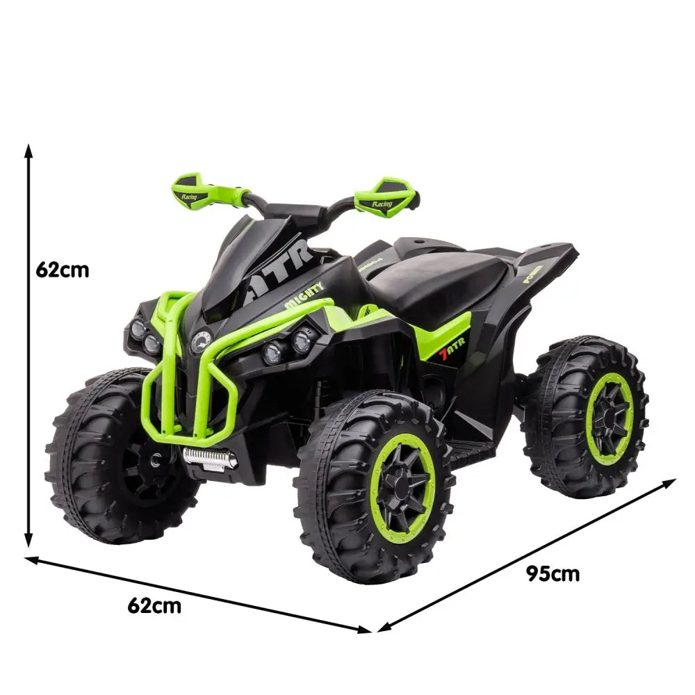Kid’s electric ride on quad bike toy atv with green wheel - kahuna gts99 50w, 3 colours