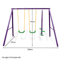 Kahuna kids 4-seater swing set dimensions