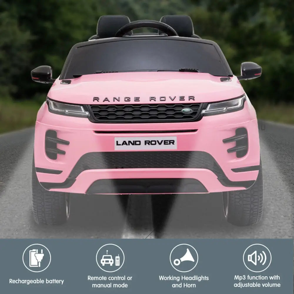 Pink licensed range rover evoque kids electric ride on car