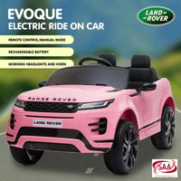 Pink range rover evoque licensed kids electric ride on car - remote control - kahuna land rover - 4 colours