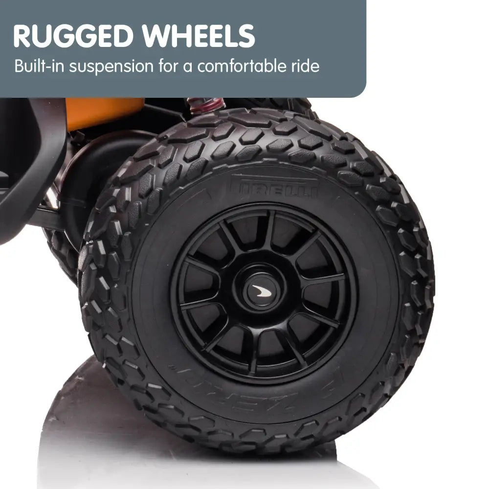 Kahuna licensed mcl35 mclaren kids ride on electric quad bike with rugged wheels for rugged terrain