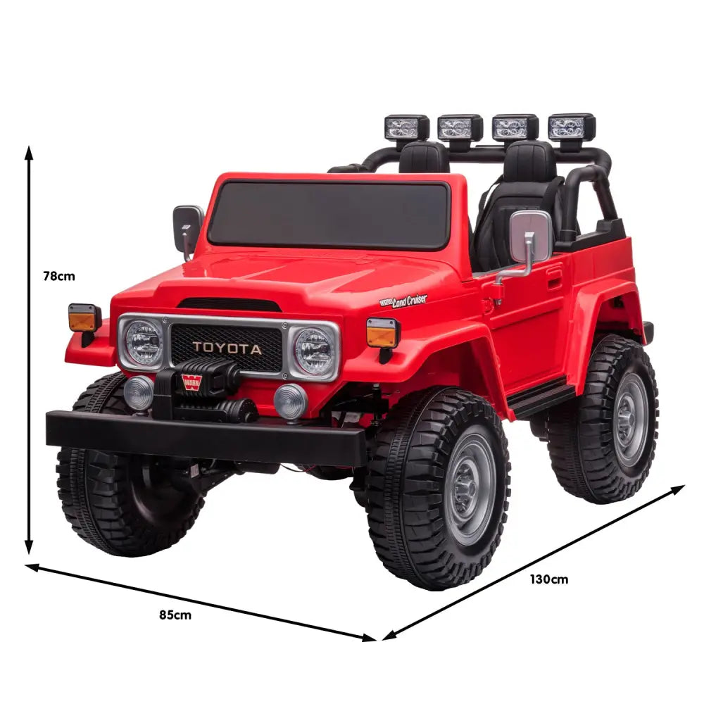 Kahuna licensed toyota fj-40 electric kids ride on toy car with remote control - 2 colours
