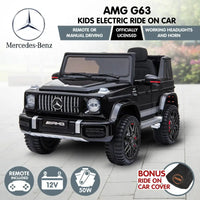 Black mercedes benz amg g63 kids electric ride on car with remote control - kahuna