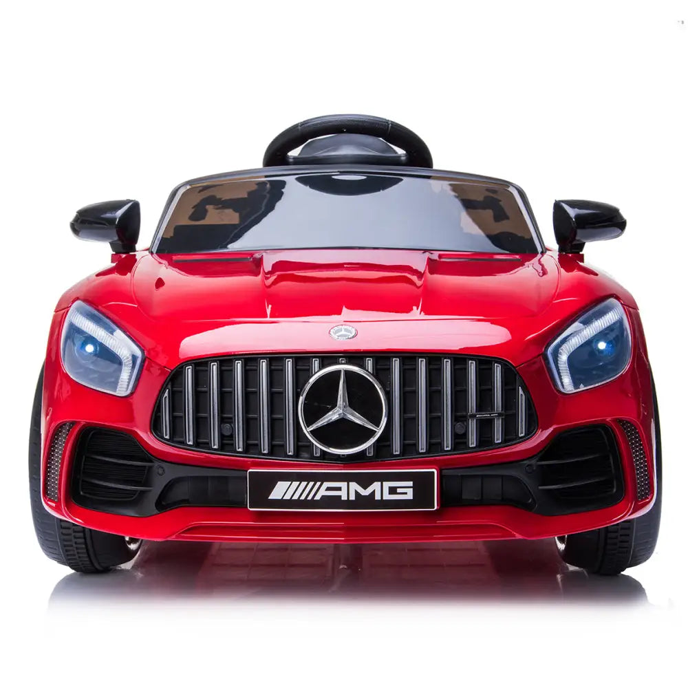 Red mercedes-benz kids electric ride-on car for sports car enthusiasts and mercedes-amg gtr ride