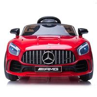 Red mercedes-benz kids electric ride-on car for sports car enthusiasts and mercedes-amg gtr ride