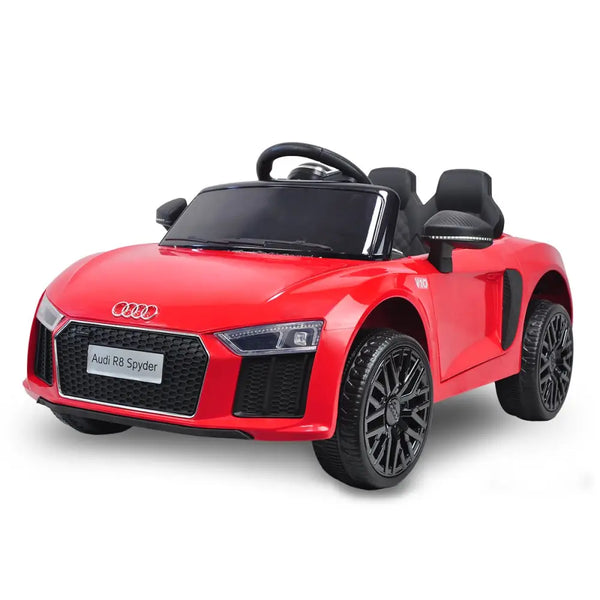 Red audi r8 spyder electric kids ride on toy car with remote control