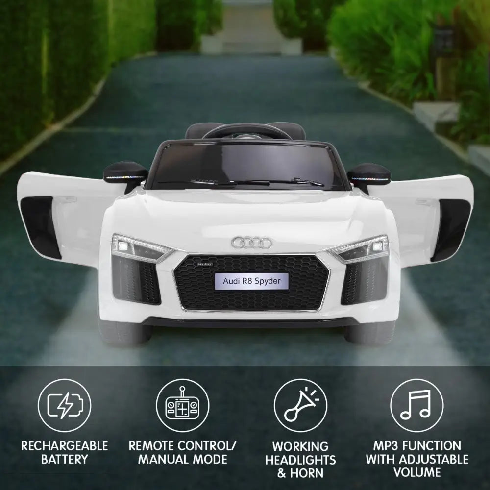 Audi licensed kids electric ride on car with remote control - white color