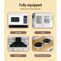 Keezi kids kitchen play set featuring four types of microwave