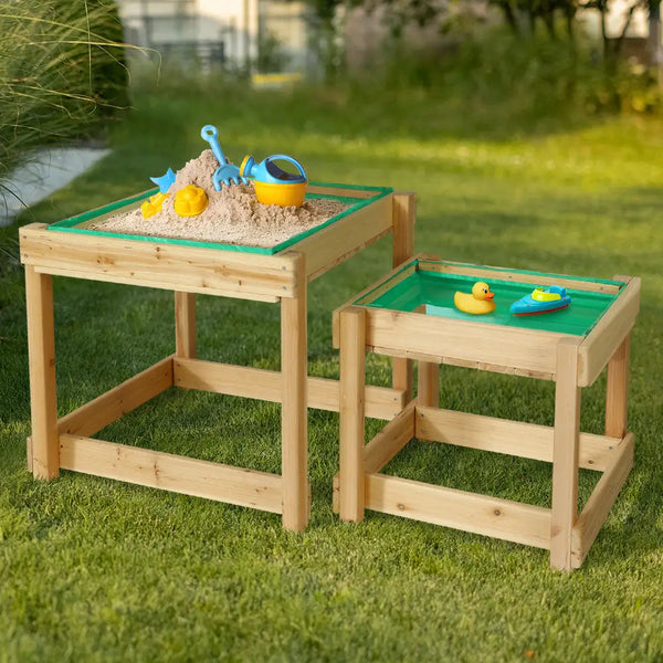 Keezi kids sandpit wooden sandbox water table set