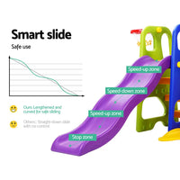 Keezi kids slide swing set with 140cm long slide