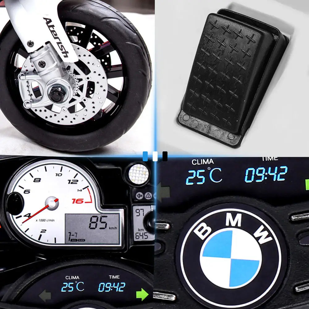 Kids electric ride on police motorcycle bmw licensed s1000rr with clock and cell phone