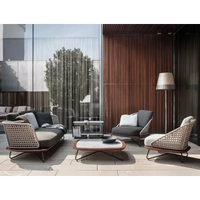 Outdoor furniture set with chairs and a table on a patio, featuring the DILAI GARDEN brand.