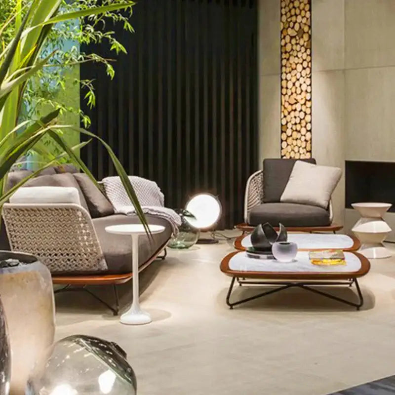 Modern living room with furniture and decor elements