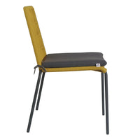 Yellow chair with black legs and seat - lara 7pc set 180cm outdoor dining set, aluminium powder coated