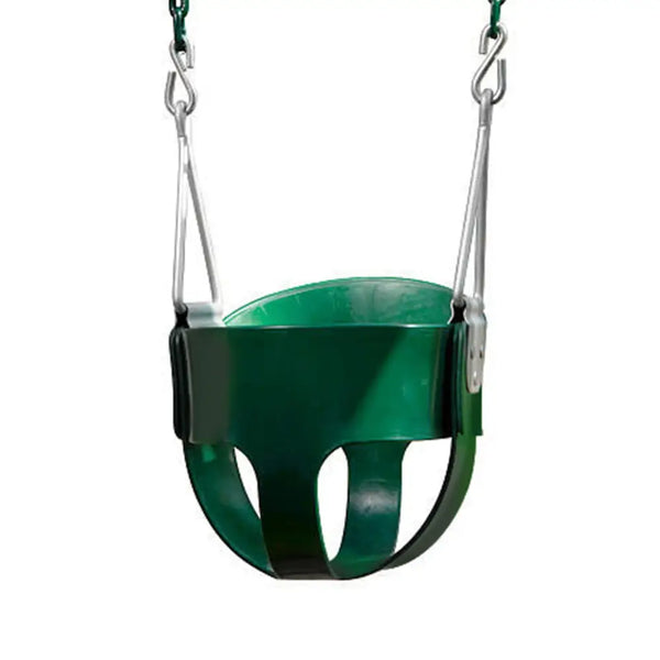Lifespan kids bucket seat - green, strong weather-resistant swing seat with metal handle