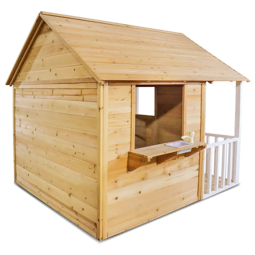 Wooden dog house with roof, lifespan kids camira v2 cubby house. Let your imagination run wild