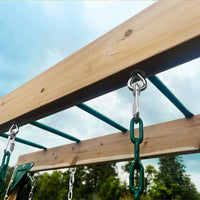 Wooden beam with hooks from lifespan kids daintree 2-in-1 monkey bars & swing set