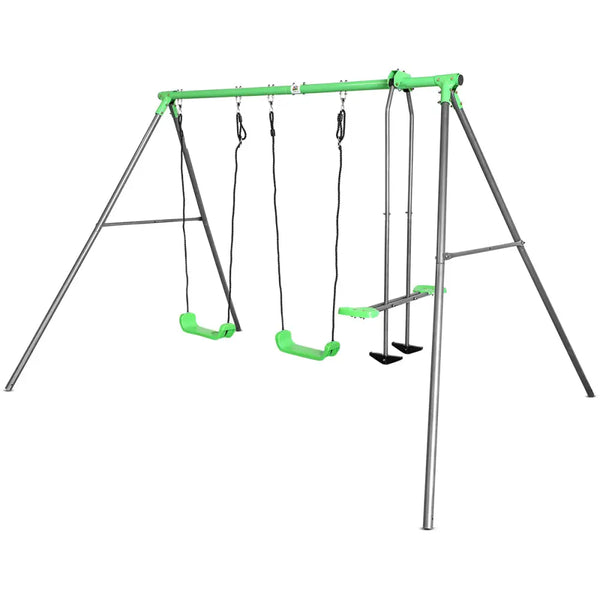 Lifespan kids hurley 2 metal swingset with green seat