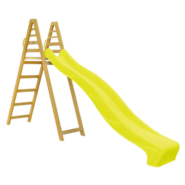Lifespan kids jumbo climb with wavy slide - yellow, tall treated timber