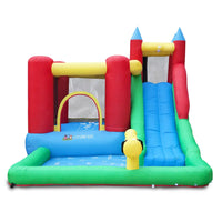 Inflatable bouncer with slide from lifespan kids surrey 2 slide & splash, includes electric air pump