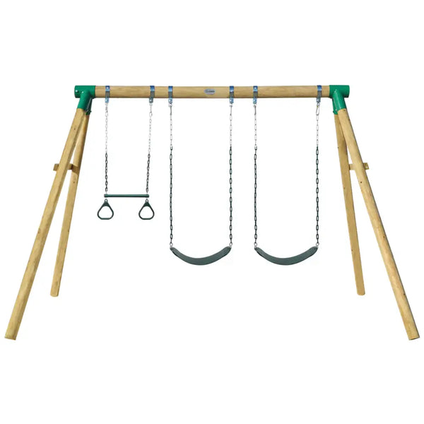Lifespan kids wesley swing set with two swings and green handle
